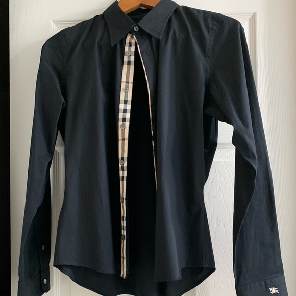 Burberry Tops - Authentic Burberry Black button up.